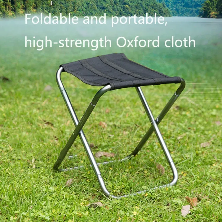 Outdoor Portable Camping Folding Chair 7075 Aluminum Alloy Fishing Barbecue Stool, Size: 24.5x22.5x27cm(Red)