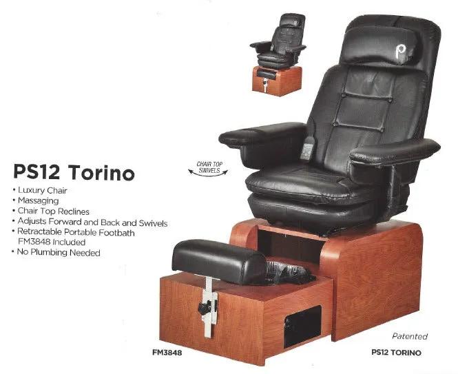 Pibbs Torino Portable No-Plumbing Pedicure Spa Chair