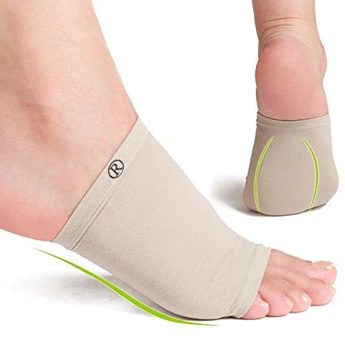 Plantar Fasciitis Arch Support Cushioned Gel Infused Foot Sleeves