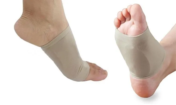 Plantar Fasciitis Arch Support Cushioned Gel Infused Foot Sleeves