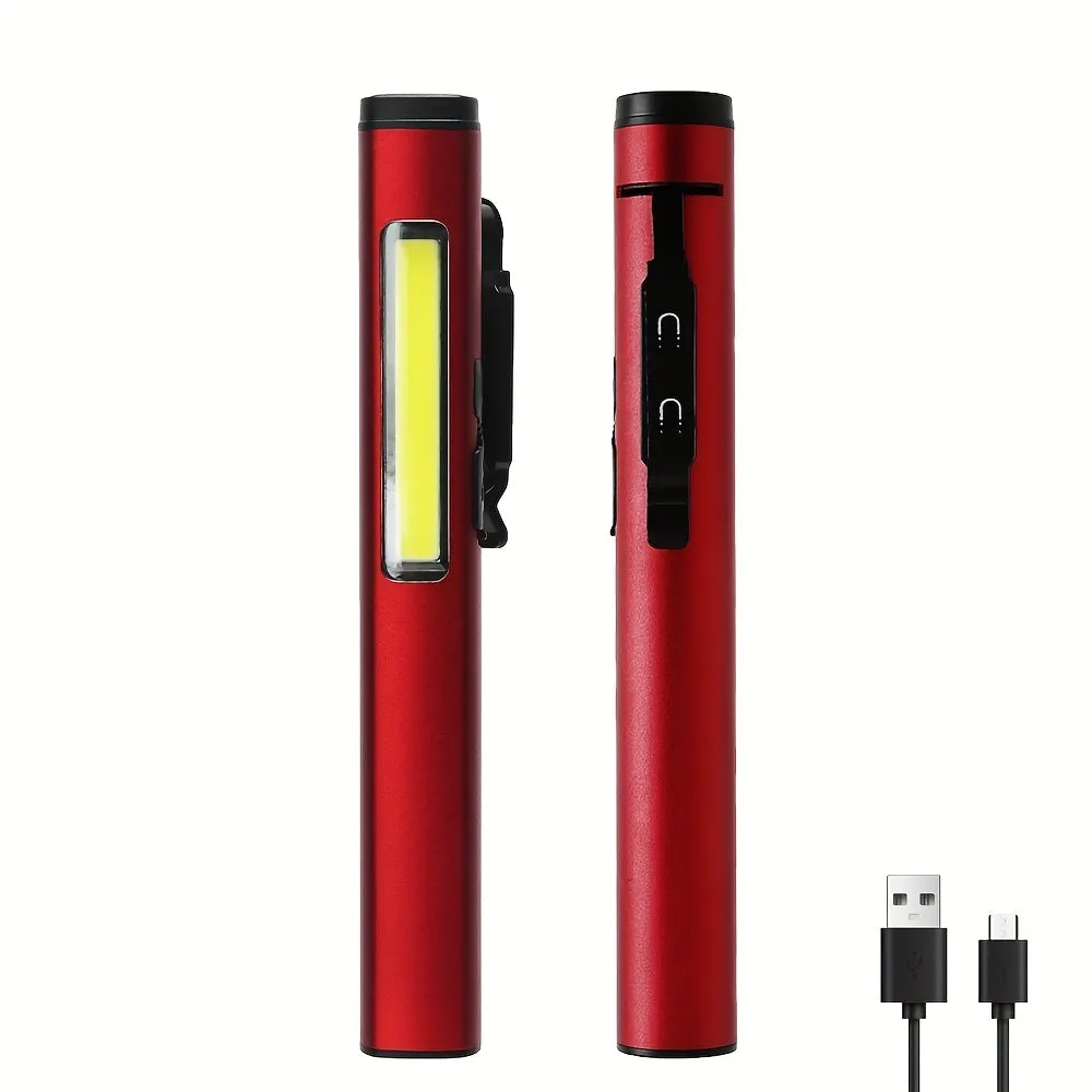 Portable LED Pen Light with Rechargeable Battery and Magnet