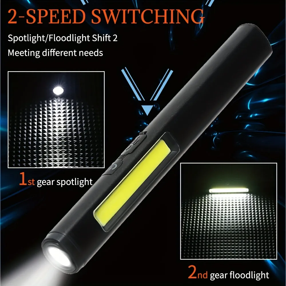 Portable LED Pen Light with Rechargeable Battery and Magnet