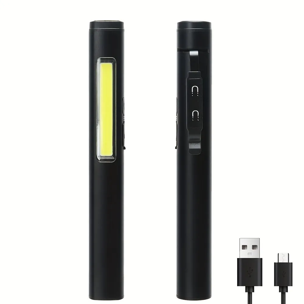 Portable LED Pen Light with Rechargeable Battery and Magnet