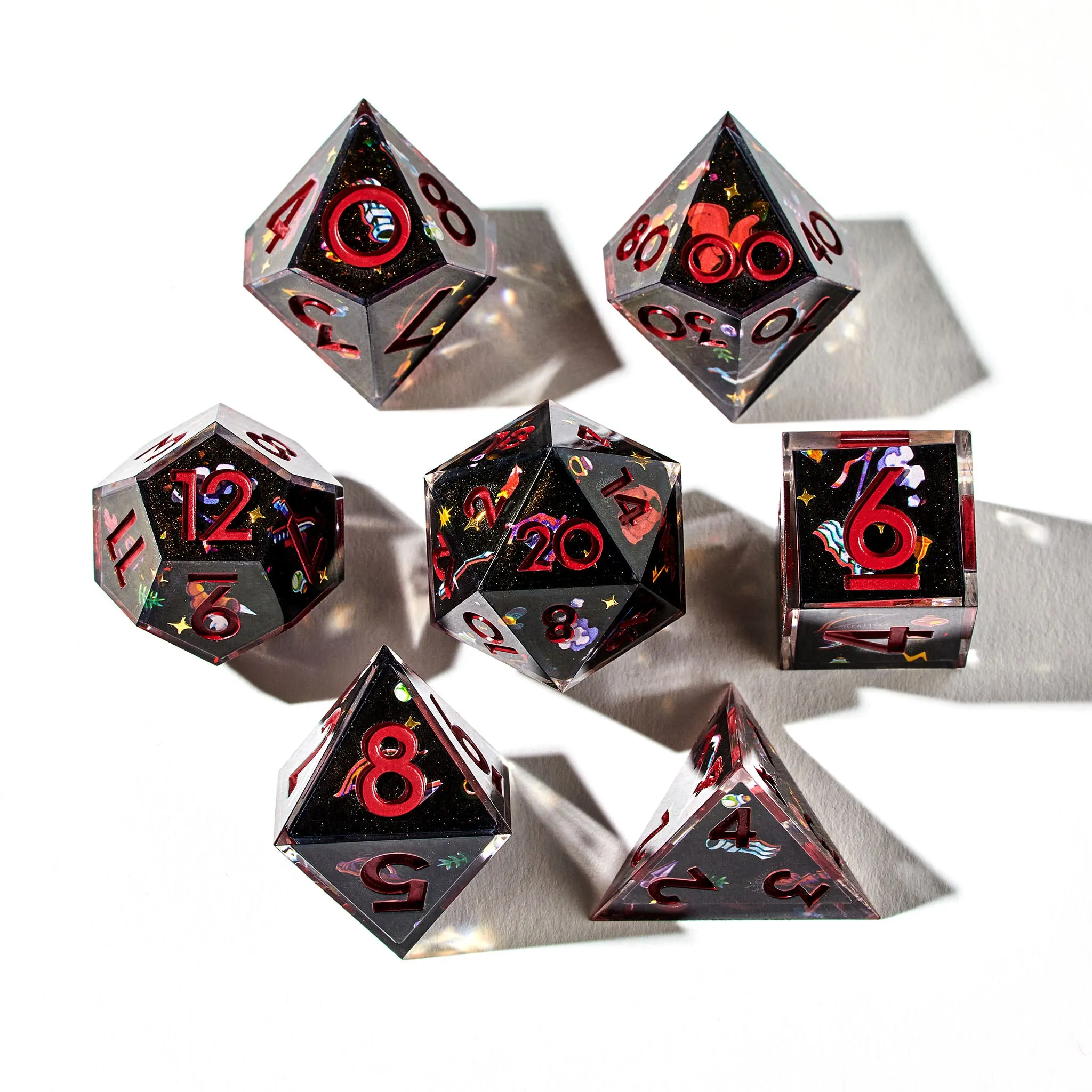 "DPS" RPG-inspired Iconic 7-Piece Dice Set