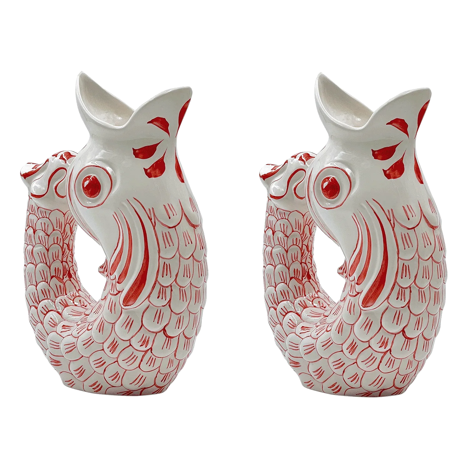 Red Glug Glug Jugs (Set of 2)