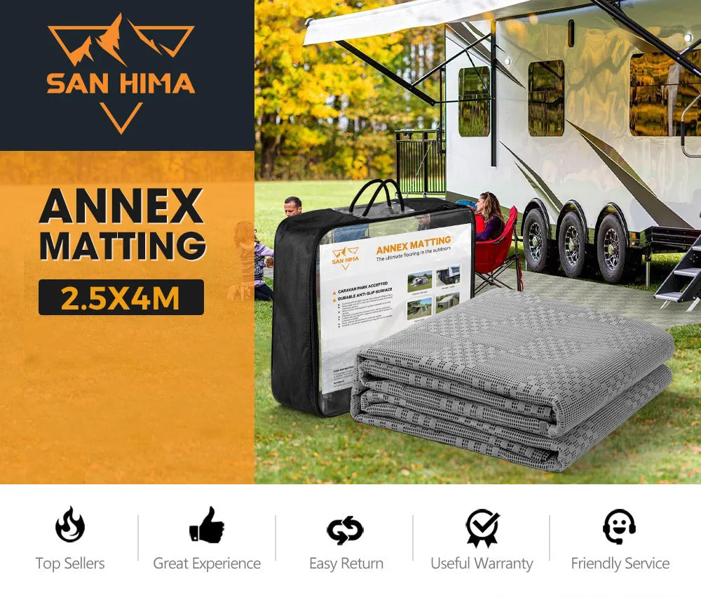 San Hima 4M x 2.5M Annex Matting Floor Mats Mesh Caravan Park Camping Picnic