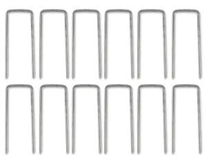 Set of 12 Wind Stakes 4 Inch Galvanized Staples