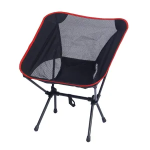 Small Outdoor Camping Leisure Beach Portable Folding Chair (Black)