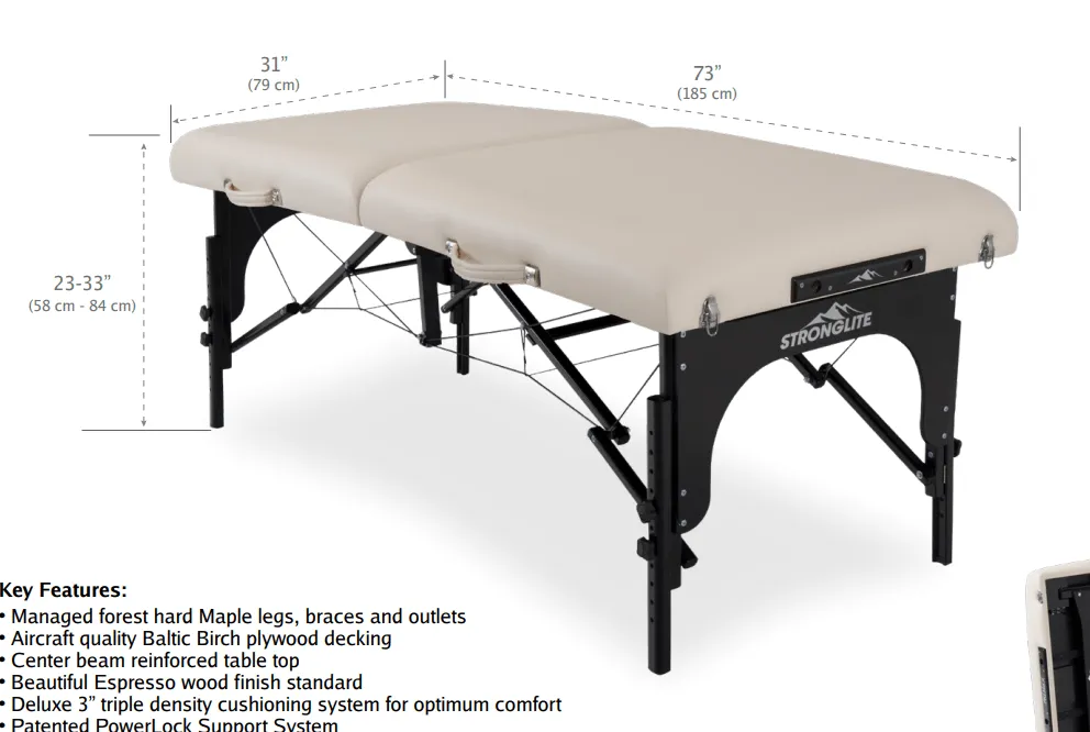 Stronglite Premier Portable Massage Table Package