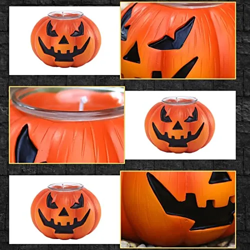 TOG Flickering Halloween Candles Fireplace Fall Pumpkin Tea Lights Harvest Decor|Home & Garden | Home Decor | Candles