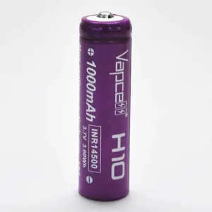 Vapcell H10 1000mAh 14500 Purple/White 10A Button Top