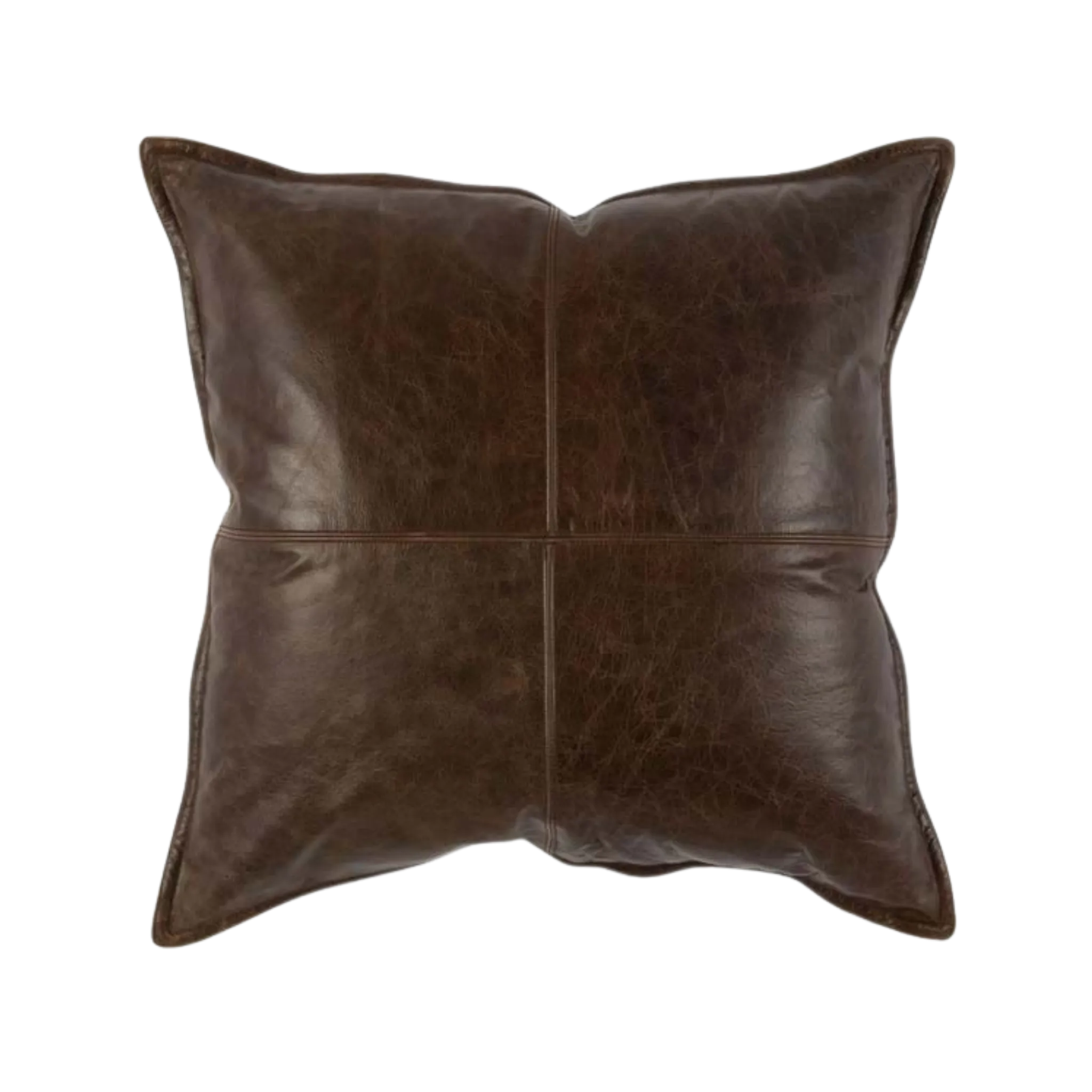 Vintage Leather Pillow (Cocoa)