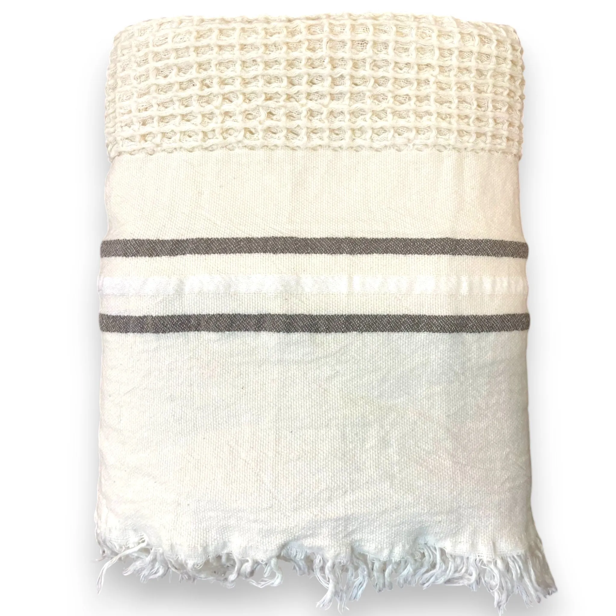 Waffle Design Turkish Towel Throw