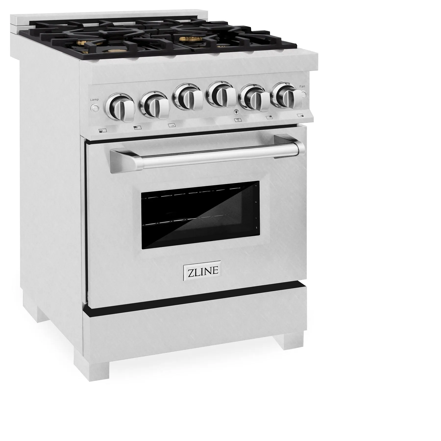 ZLINE 24" 2.8 cu. ft. Range with Gas Stove and Gas Oven in DuraSnow® Stainless Steel with Brass Burners (RGS-SN-BR-24)